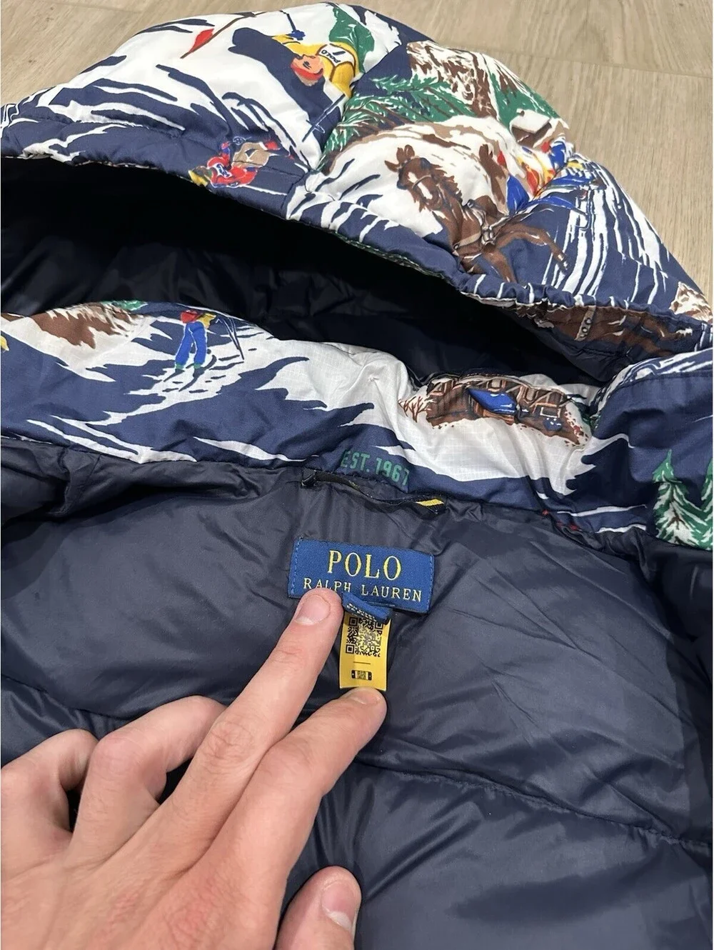 Polo Ralph Lauren Kids Ski-Print Water-Repellent Down Jacket M 10-12